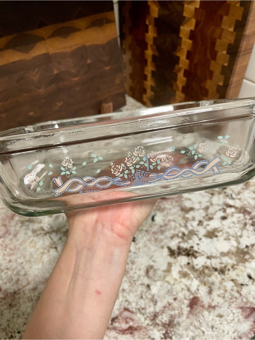 Vintage 1989 Anchor Hocking square baking dish